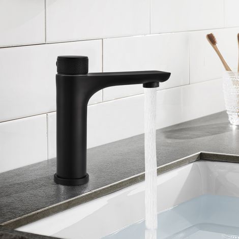 Rubinetto con sensore a infrarossi, rubinetto lavabo senza contatto, rubinetto lavabo bagno automatico (1/5)