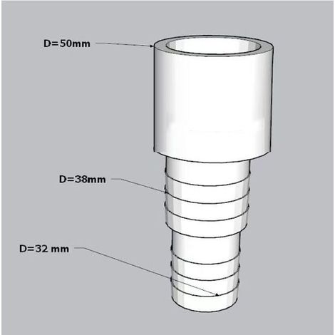 Adaptateur de Tuyau 32/38 mm vers 50 mm – Raccord de Pompe à Sable – Buse DN50 (1/5)