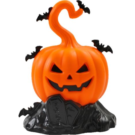 （3 Pièces Decoration Halloween Interieur Exterieur, Deco Halloween Citrouille Lumineuse LED, Citrouille de Décoration, Lanterne Halloween Bougie Lampe (1/5)
