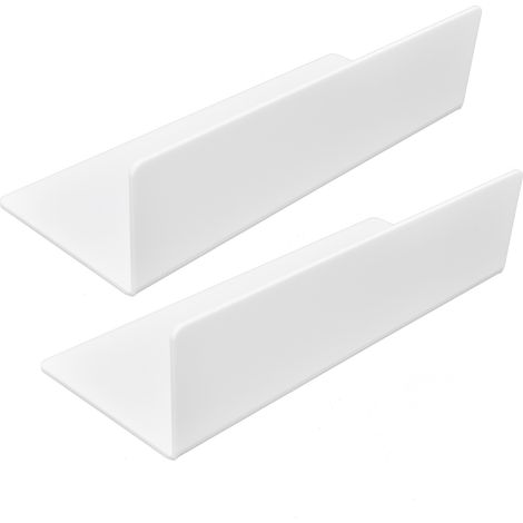 Lot de 2 étagères murales en acrylique haute résistance, sans perforation, pour haut-parleur ou horloge. (1/5)