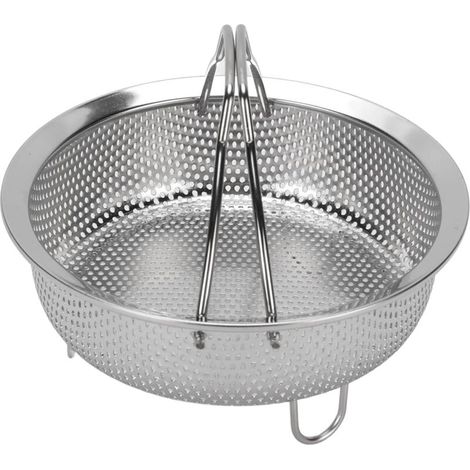 Multifunctional Stainless Steel Insert with Raised Feet for Even Cooking, Suitable for Frying and Heating Leftovers (L) (1/5)