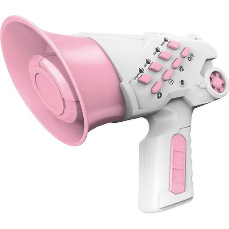 Haut-parleur portable sirène porte-voix rose (1/5)
