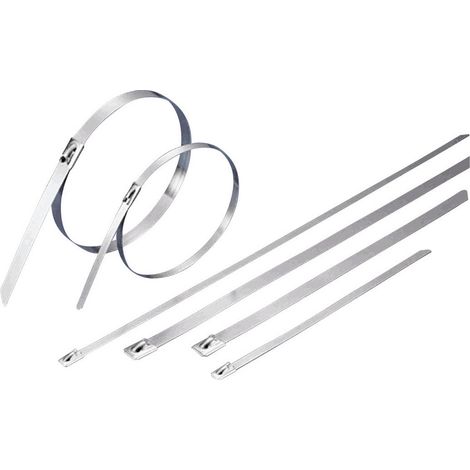 TRU COMPONENTS 1592824 TC-BCT-127203 Kabelbinder 127 mm 4.90 mm Silber  1 St.