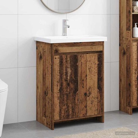 vidaXL Badezimmermöbel-Set Altholz 81 x 40 x 84,5 cm Holzwerkstoff (1/5)