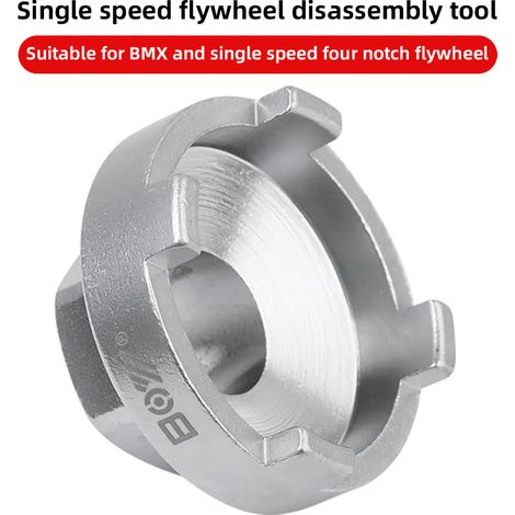 douille pour volant moteur à une seule vitesse Outil de démontage de roue libre pour vélo monovitesse BMX16T17T18T, douille de fixation à quatre points pour vélo (1/5)