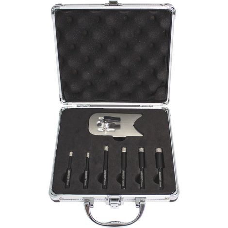 Coffret de 7 forets à carrelage diamantés (2x6, 8, 10, 12, 14+1 foret de centrage)