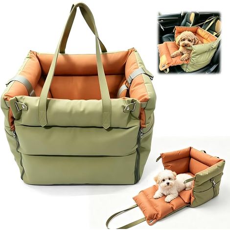 Asientos de coche para perros, asiento impermeable para perros de tamaño pequeño y mediano