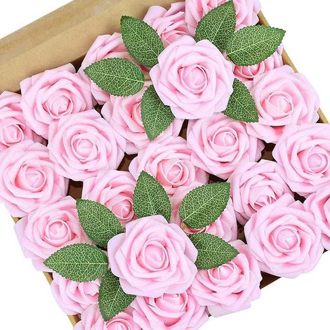 Set mit 50 realistischen künstlichen Rosensträußen mit Stielen für Valentinstag und Muttertag (1/3)