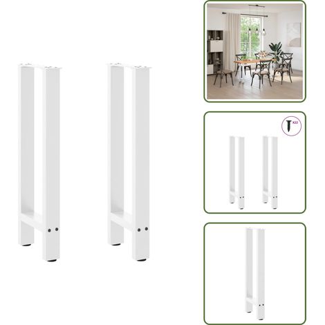 vidaXL Patas para consola blancas (2 unidades, 38 x 72-73 cm, acero) (1/5)