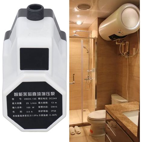 Capteur de débit d'eau domestique 100 W + surpresseur marche/arrêt 24 V pour robinet de douche et cuisine - Norme européenne 100-240 V (1/5)