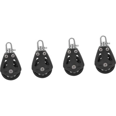 Polea de vela de 4 piezas, polea de bloqueo, rodamiento de bolas, polea de rodamiento duradera, polea de elevación simple para velero, rodamiento de polea simple (1/5)