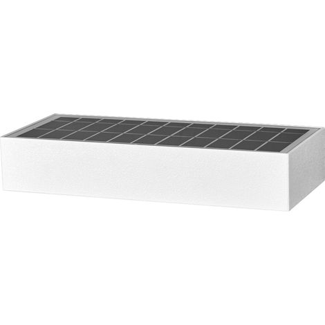Lampada Pannello Solare LED Bianco 6W con Sensore di Movimento IP65 - 850lm 3000K 230x97x43mm (1/4)