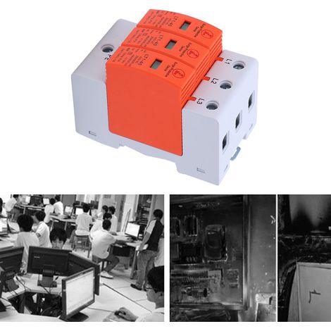 Parafoudre LT1-40 420 V CA, 3 pôles, 20-40 kA, interrupteur de protection contre les surtensions (1/5)