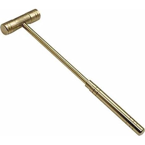 Martillo redondo pequeño con mango antideslizante, duradero y versátil, fabricado en latón macizo, herramienta de instalación de precisión, fácil de usar con cobre.
