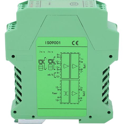 Isolateur de signal DC 1 entrée 2 sortie courant tension transmetteur montage sur rail conditionneur GLG