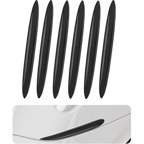 Lot 6 Protections Portière Auto Noir - Bande Anti-Collision Autocollante - Compatible la Plupart Modèles - Bordure Sécurité (1/5)
