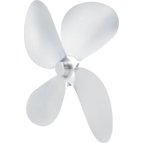 4-Blatt-Kaminlüfterflügel, Ofenlüfterflügel, Ersatzteile, Ofenzubehör, Silber (1/5)