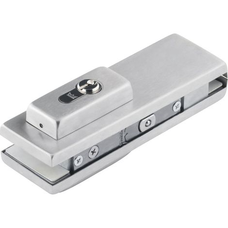 Eckschloss US 10 Universal light, PZ, Glas 10 - 12 mm, (03.608) Edelstahl (1/2)
