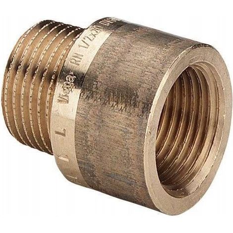 Viega Alargador, R 1/2, Rp 1/2, L 100 Bronce rojo o bronce de silicio Modelo 3525, 357245 (1/2)