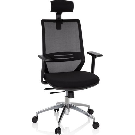 Bürostuhl / Drehstuhl PROFONDO PRO Netzstoff / Stoff schwarz hjh OFFICE (1/5)