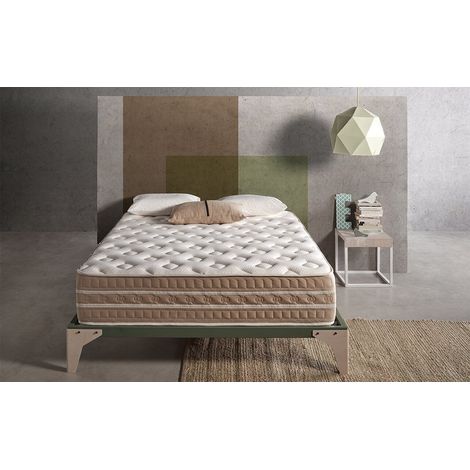 Colchon visco 150x190 - bio thermal cashmere - viscoelastico - Grosor 30 cm - 11 zonas de confort - certificado oeko-tex® - acolchado suave