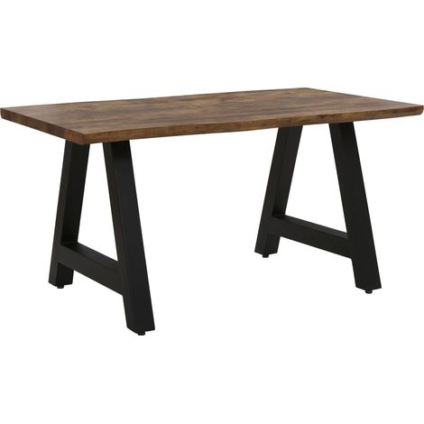 Ryan-Table à manger 160 cm en Planklook Noir (1/4)