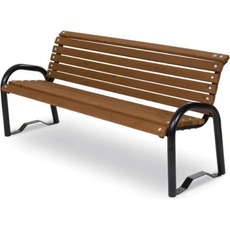 Panca Tiffany 536 legno metallo 175x66x77h schienale con braccioli Giochipark (1/2)