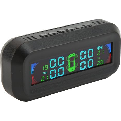 Système de surveillance de pression des pneus solaire sans fil écran LCD TPMS pour camion, voiture, remorque, véhicule de tourisme 5V DC (1/5)