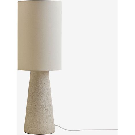 Lampada da tavolo in lino e fibra di vetro Loana SKLUM