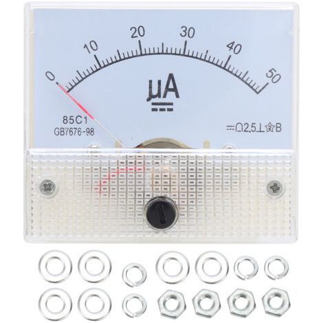 85C1 DC0-50UA Zeiger DC Amperemeter Kopf Amperemeter Leitungsstromkreismessgerät (1/5)