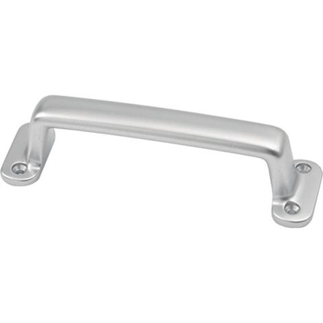 Maniglia A.30mm L.160mm P.42mm alluminio pressofuso, anodizzato argento, 4 fori HERMETA (1/3)