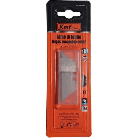10 Pezzi Lame Ricambio Trapezoidali SK5 18mm per Cutter, Cartone, Plastica, Corda