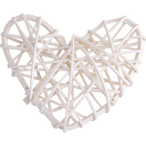 Boule En Rotin Forme De Coeur Decoration Naturelle Pour Mariage Fete Chambre Lot De 5 (1/5)