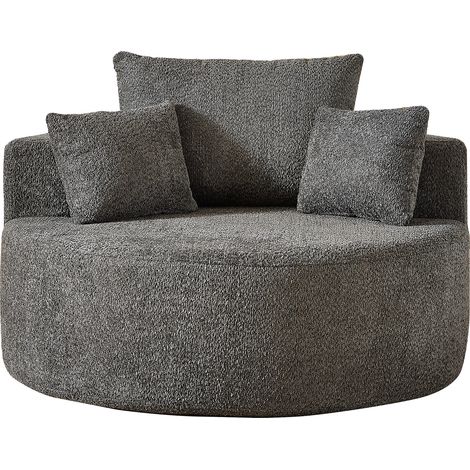 Fauteuil simple en mousse et chenille, aucun montage requis, fauteuil-lit moderne et moelleux pour salon, chambre, lounge et salle de démonstration (1/5)