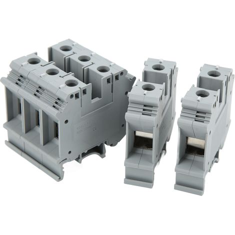 20pcs Barrette de Jonction Rail 125A 800V Conductivité Élevée Bornes de Terre pour Connexion Filaire Électrique (1/5)