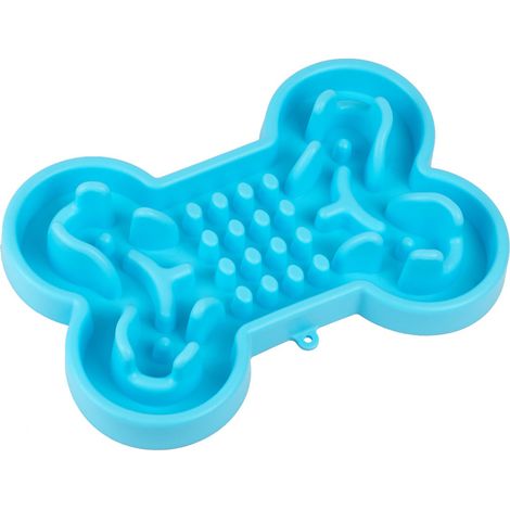 Knochenförmiger Fressnapf für Hunde – Anti-Erstickungs-Napf für gesunde Ernährung (Blau) (1/5)