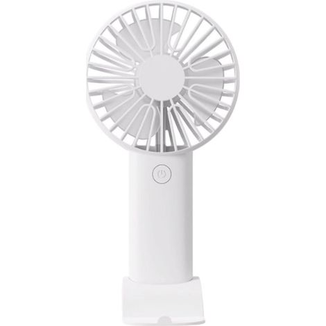Mini ventilateur portable avec stand USB, ventilateur rechargeable pour usage bureau et extérieur(Blanc) (1/5)
