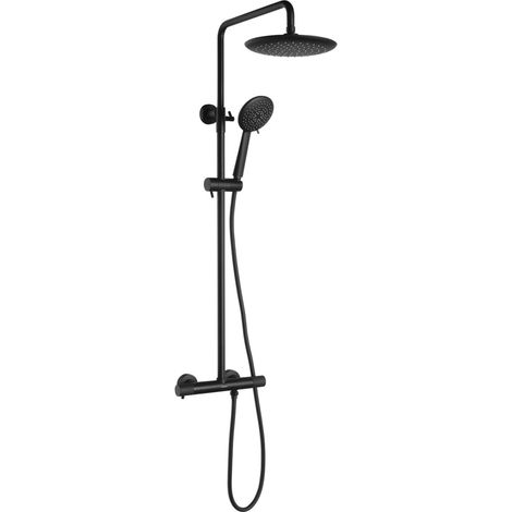 Sapho Solaris - Duschset mit Thermostat, 5 Strahlarten, schwarz matt WD139B (1/5)