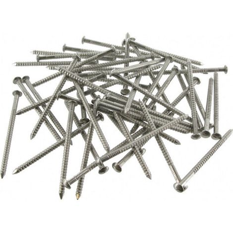 Pointes bombée inox A2 annelée en vrac 1kg – Dimensions 50x2.5mm – 500 pointes pour fixation bois dur – Résistance extérieure (1/2)