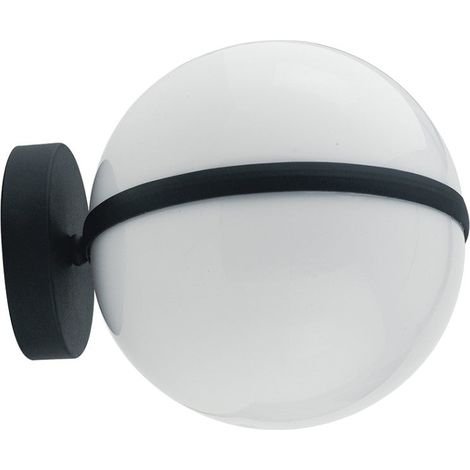 "Applique da esterno ORBIT nera con diffusore bianco" (1/3)