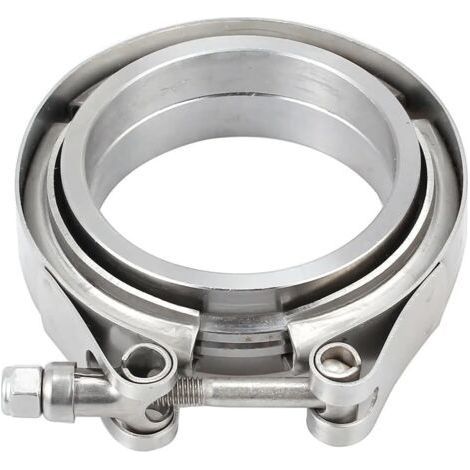 x 63 mm (2,5") Edelstahl-V-Klemmen-Set mit 2 männlichen und weiblichen V-Flanschen, Verbindungsringen, Zentrierringen, Turbo-Abgasanlage, Schnellverschluss für (1/5)