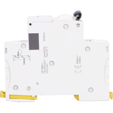 Disjoncteur miniature basse tension 63 A 230 V/400 V, montage sur rail DIN, pour la distribution électrique (1/5)