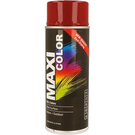 VERNIS ACRYLIQUE ROUGE VIOLET BRILLANT MAXI COLOR RAL3004 SPRAY 400 ml MOTIP