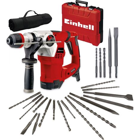 Einhell TE-RH 32 Rotary Hammer Drill 1250W 240V 4 Mode 32MM 5J + Case + 20 Bits (1/5)