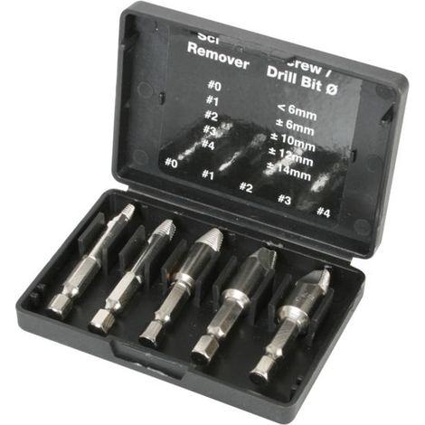 Juego 5 extractores tornillos Ratio -