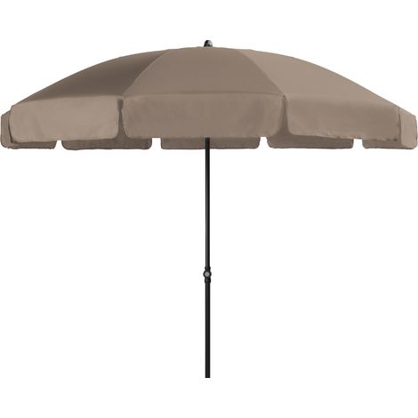 Doppler Sonnenschirm "Sunline" Ø250 cm, greige, Bezug aus 100% Polyester, Gestell aus Stahl, Gewicht 4,7 kg (1/5)