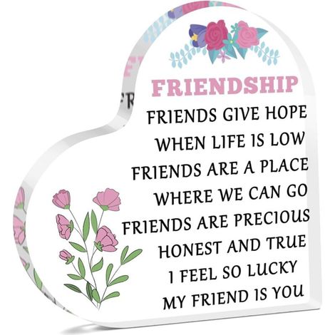Plaque acrylique cœur effet cristal décoratif, souvenir moderne, idée cadeau pour elle ou lui(10 cm)