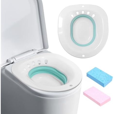 Bidet portable pour toilettes, siège de toilette, bidet portable pour hémorroïdes avec 2 éponges, sans odeur pour les soins post-partum, traitement du périnée - évitez les squats (1/5)