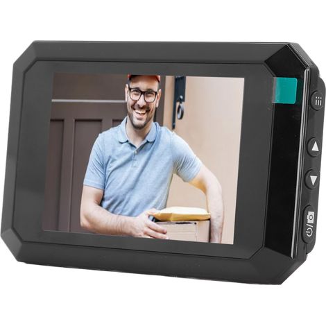 Caméra de sonnette judas numérique 3,97 pouces 200 W HD vision nocturne grand angle 135 ° visionneuse de porte intelligente (1/5)