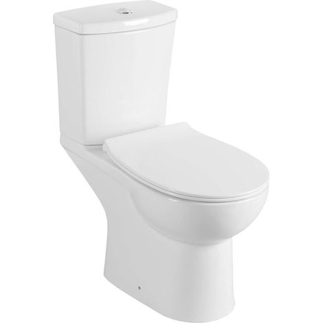 Sapho Sanitärkeramik - WC-Kombi Kairo, Abgang hinten, weiß PC105